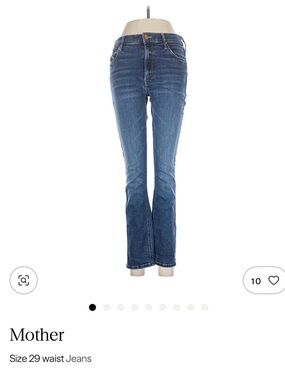 MOTHER Women's Medium Blue Bootcut Jeans